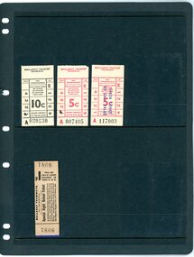 Ballarat Tourist Tramways tickets, 5c and 10c.  Special Night School ticket.