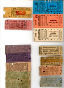 Assorted Bendigo Tramways tickets.