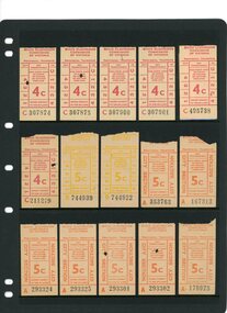 Tramways tickets - State Electricity Commission of Victoria - Provincial Tramways.