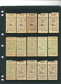 Tramways tickets - State Electricity Commission of Victoria - Provincial Tramways.