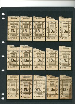 Tramways tickets - State Electricity Commission of Victoria - Provincial Tramways.