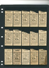 Tramways tickets - State Electricity Commission of Victoria - Provincial Tramways.