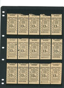 Tramways tickets - State Electricity Commission of Victoria - Provincial Tramways.