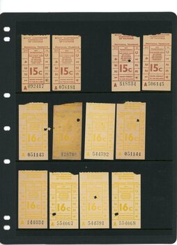 Tramways tickets - State Electricity Commission of Victoria - Provincial Tramways.