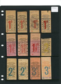 Tramways tickets - State Electricity Commission of Victoria - Electricity Supply Department -Provincial Tramways.