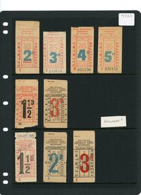 Tramways tickets - State Electricity Commission of Victoria - Electricity Supply Department -Provincial Tramways.