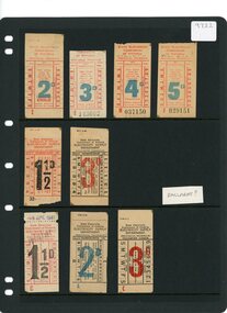 Tramways tickets - State Electricity Commission of Victoria - Electricity Supply Department -Provincial Tramways.