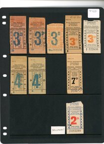 Tramways tickets - State Electricity Commission of Victoria - ELECTRICITY SUPPLY DEPARTMENT - Provincial Tramways.