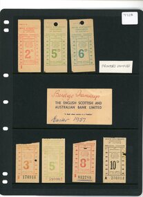 Tramways tickets - State Electricity Commission of Victoria - Provincial Tramways.