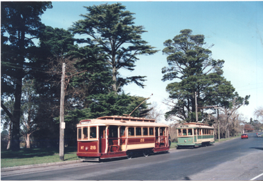 Trams 26 and 27 at Carton St.