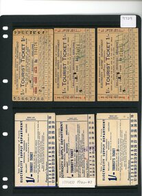 Ballarat Tramways tickets - 1/- Tourist tickets