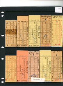 Tramways weekly tickets - 1/6d to 3/- STATE ELECTRICITY COMMISSION OF VICTORIA - Provincial Tramways.