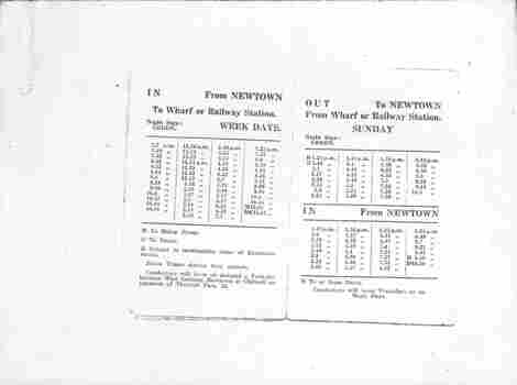 "Official Time Table Geelong No. 46"