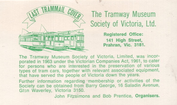 "Last Trammail Cover"