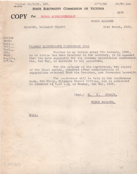 Memo re timing of conference.