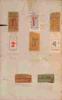 Sheet of 8 Provincial tramways tickets