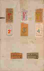 Sheet of 8 Provincial tramways tickets