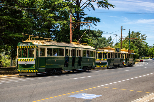 Trams 40, 13 and 33 at St Aidans Drive