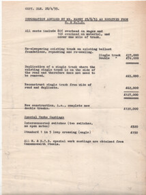 Track construction costs - MMTB