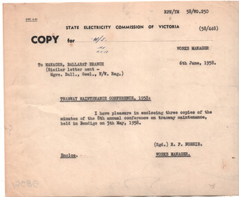 Note re conference minutes