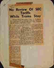"No review of SEC Tariffs while trams stay"