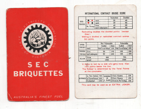 Playing cards - SEC Briquettes