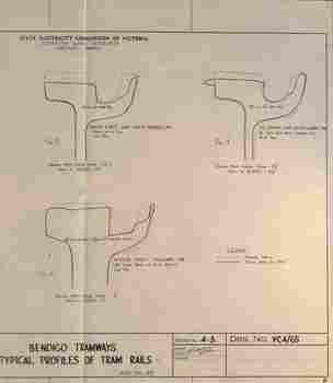 "Bendigo Tramways Typical Profiles of tram rails" - part 2
