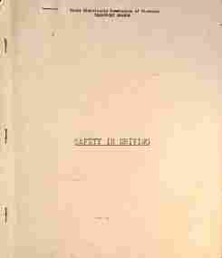 Booklet, State Electricity Commission of Victoria (SECV), "Safety in Driving", 1960