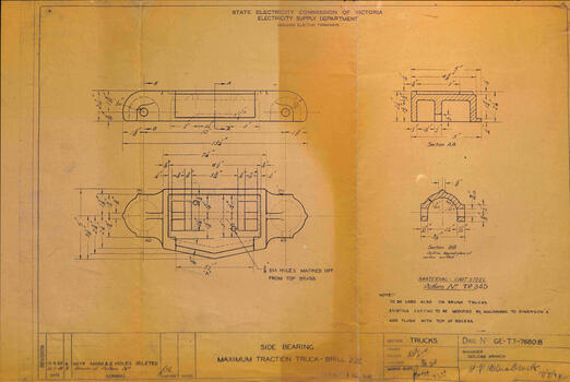 "GE-T7-7680B - Side bearing Brill 22E"