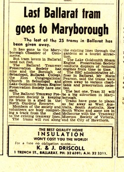 Maryborough next stop for tram 32.