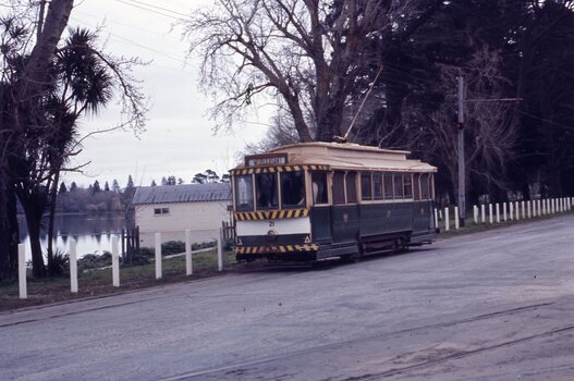 Tram 21 arriving at the depot junction