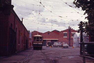 Bendigo scrubber parked in the depot yard.
