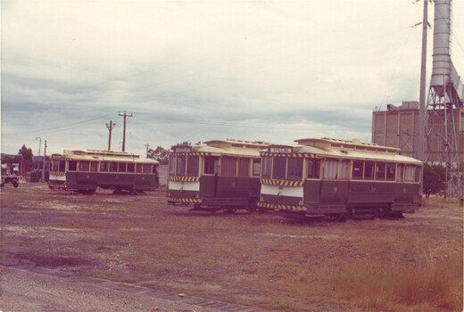 Trams 30, 31 and 32 Ballarat North Power Station yard