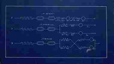 Simplified wiring diagram two motor tramcars
