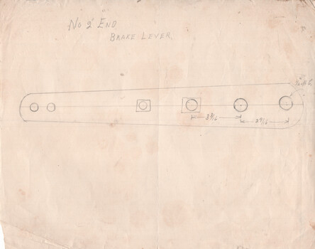 "No 2 end brake lever"