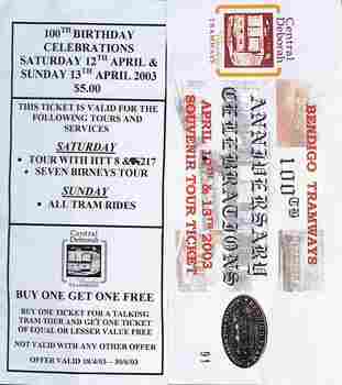 "Bendigo Tramways 100th Anniversary Celebrations"