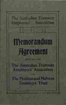 "Memorandum of Agreement - ATEA and the Prahran & Malvern Tramways Trust"