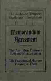"Memorandum of Agreement - ATEA and the Prahran & Malvern Tramways Trust"
