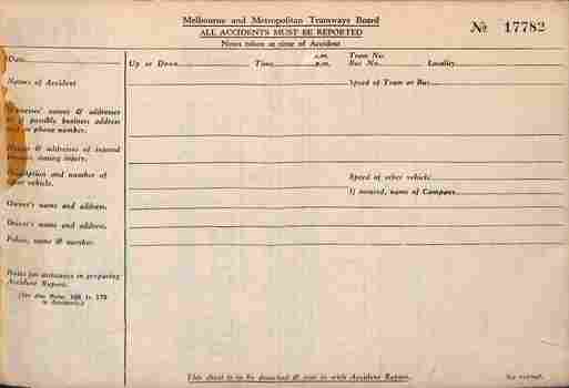 "Employees's Accident Note Book",