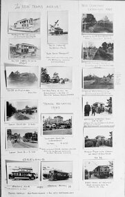 Set of 17 tram photographs in frame.