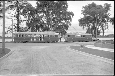 SECV Ballarat trams 37 & 14 at Stafford Court