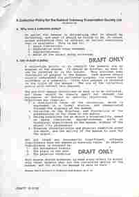 BTPS Collection Policy - draft