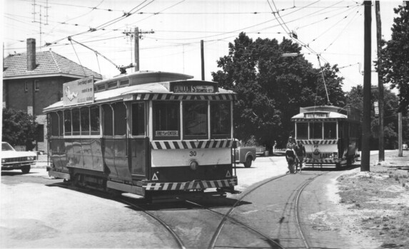 SECV Ballarat trams 30 & 26 at View Point