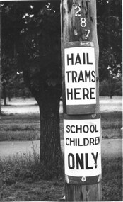 Ballarat School Children only tram stop.