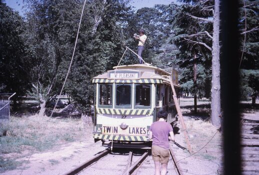 Working on the overhead - depot fan - 2