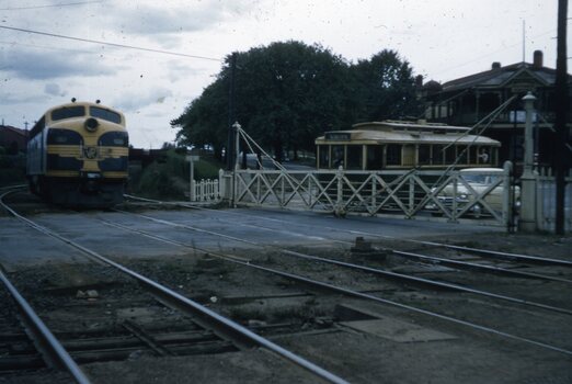 SECV Ballarat level crossing tram 32