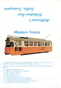 Pamphlet - Pamphlet - Public Transport, Melbourne's Pollution Free Transport