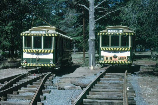 BTPS Shunting trams at new depot - 2