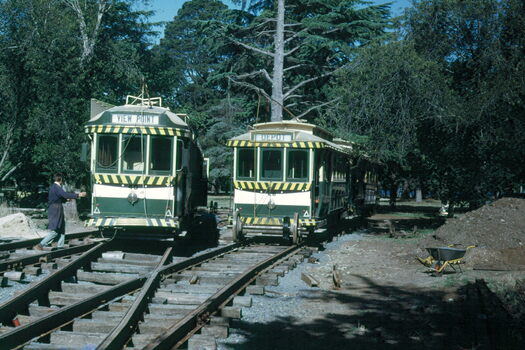 BTPS Shunting trams at new depot - 3