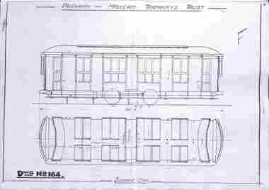 Drawing - PMTT, Prahran and Malvern Tramways Trust (PMTT), Dwg No. 164 Summer Car, c1910